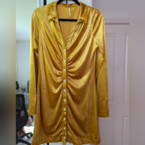 Free People Shayla Velour Mini Dress - Picture 2 of 4